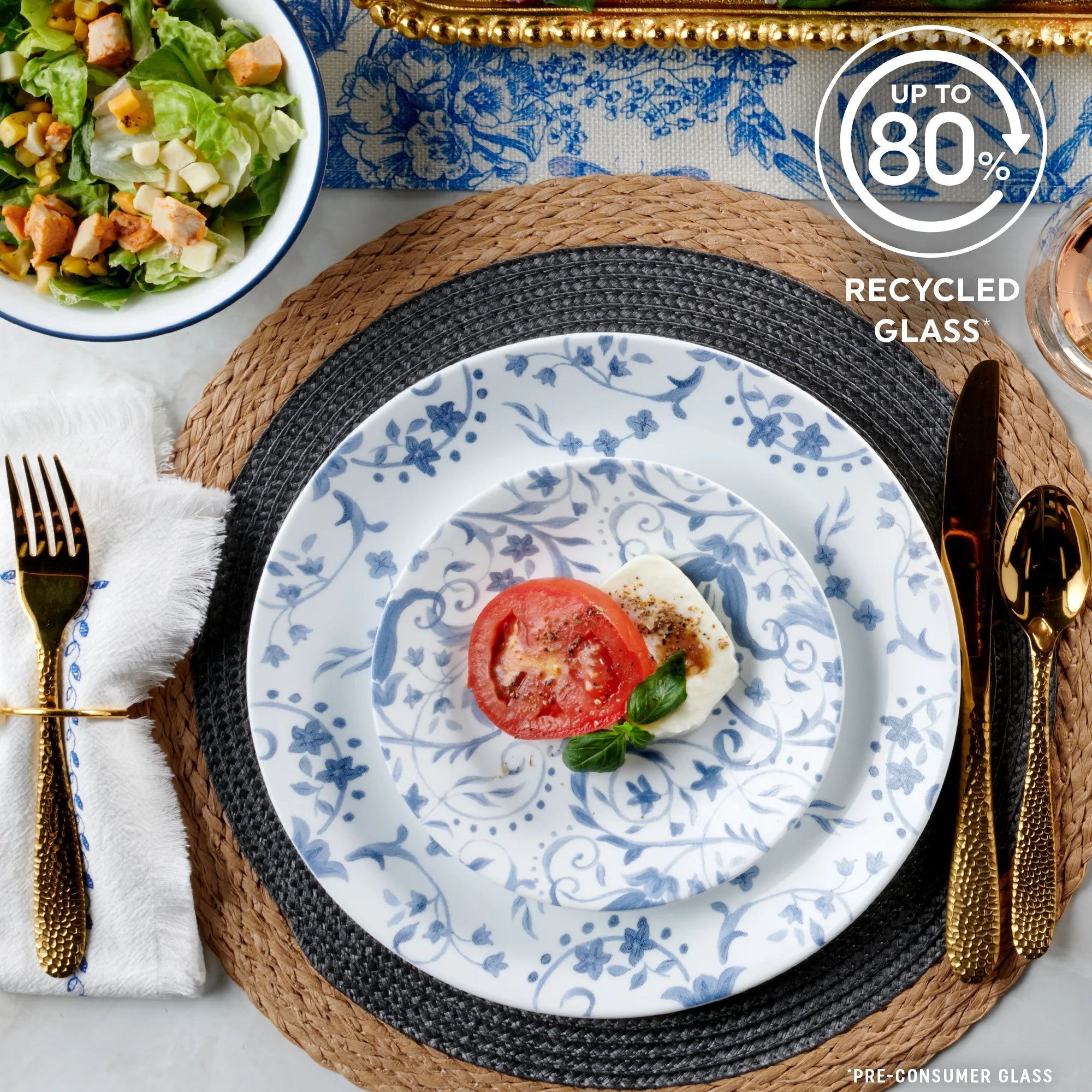 Corelle Dinnerware- Lightweight Darlington 18-piece Dinnerware Set. Service for 6