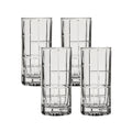 Corelle Dinnerware- Lightweight Traze FTR Highball Glasses (4-Pieces). 12-ounce. Dishwasher Safe