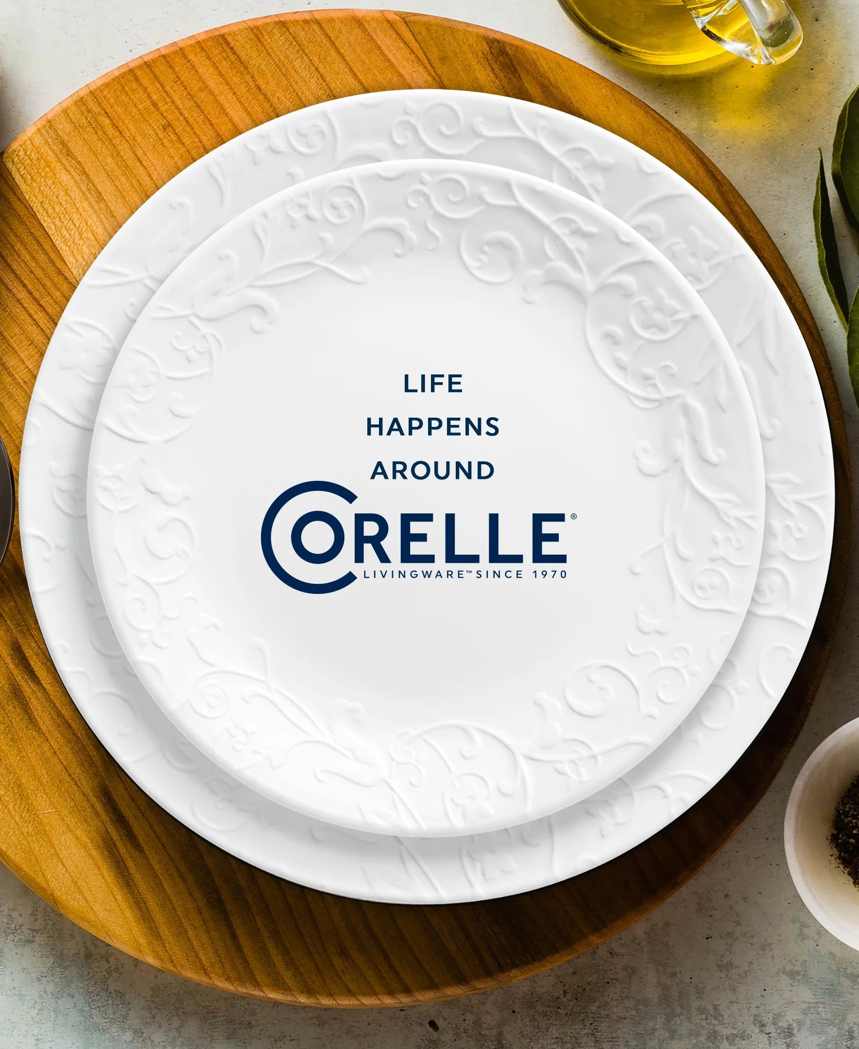 Corelle Dinnerware- Lightweight Bella Faenza 12-piece Dinnerware Set. Service for 4