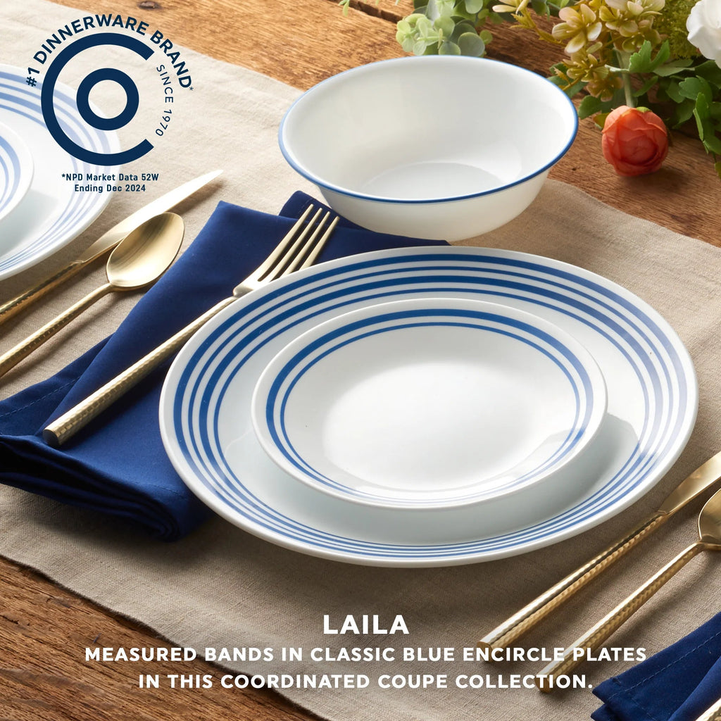 Corelle Dinnerware- Lightweight Laila 18-piece Dinnerware Set. Service for 6