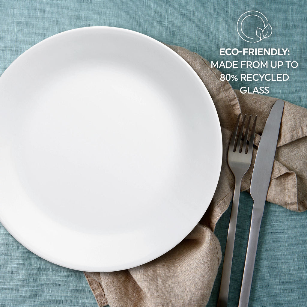 Corelle Dinnerware- Lightweight Winter Frost White 16-piece Mugless Dinnerware Set. Service for 4