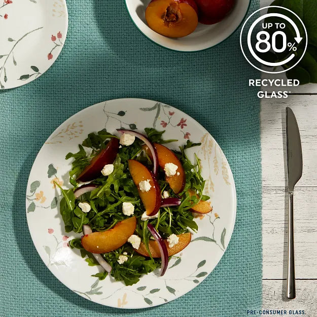 Corelle Dinnerware- Lightweight Wildflower Scatter 18-piece Dinnerware Set. Service for 6