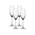 Corelle Dinnerware- Lightweight Sondria Champagne Flute Glasses (4-pieces). 7.25-ounce. Dishwasher Safe