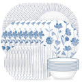 Corelle Dinnerware- Lightweight Botanical Stripes 32-piece Dinnerware Set. Service for 8
