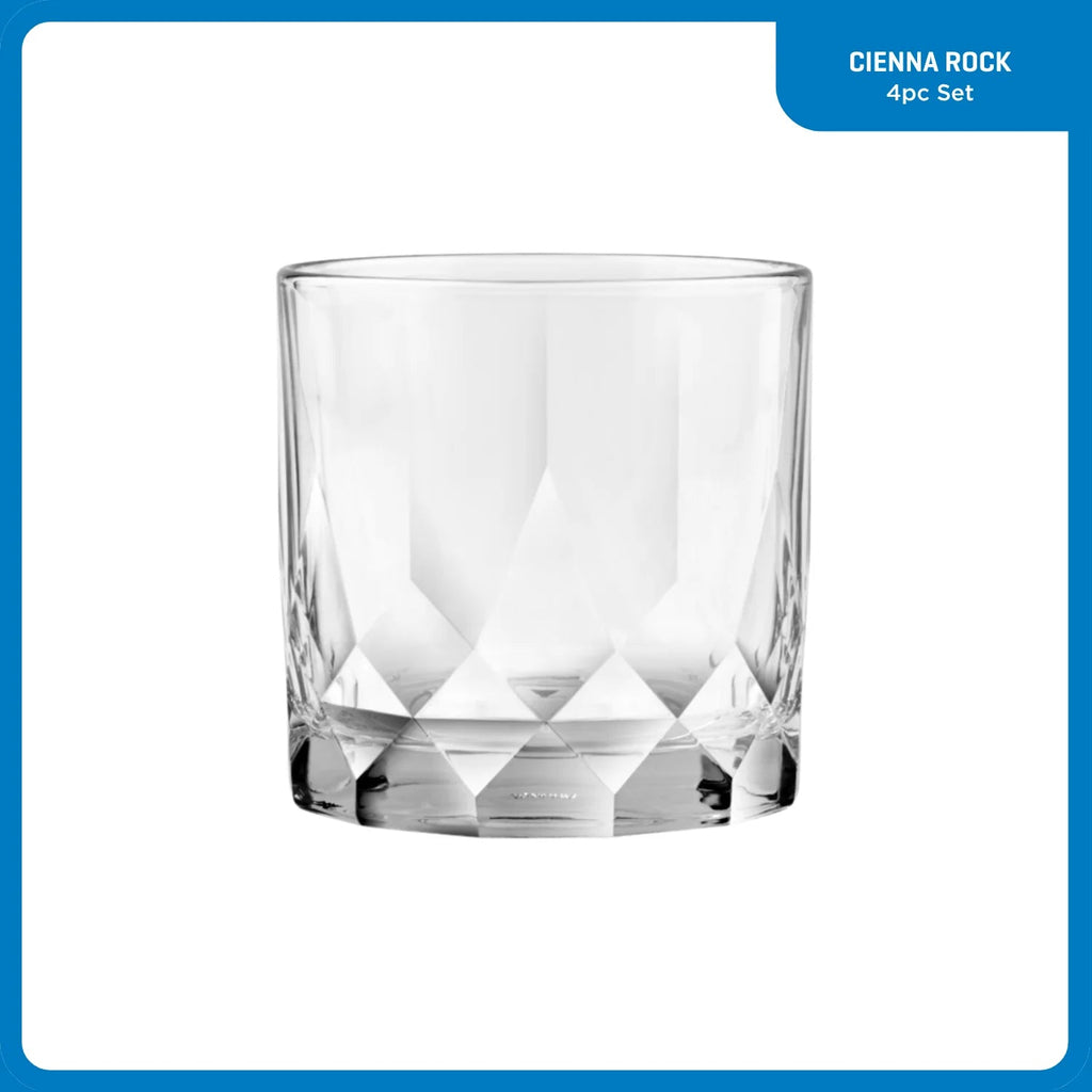 Corelle Dinnerware- Lightweight Cienna Rocks Glasses (4-Pieces). 12-ounce. dishwasher Safe