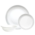 Corelle Dinnerware- Lightweight Mystic Gray 12-piece Dinnerware Set. Service for 4