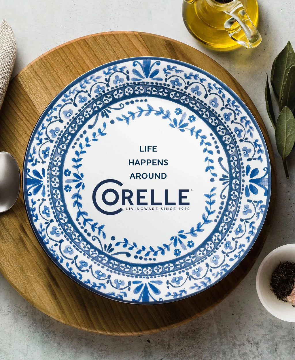 Corelle Dinnerware- Lightweight Portofino 32-piece Dinnerware Set. Service for 8
