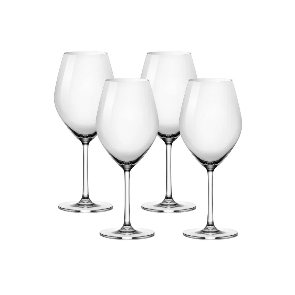 Corelle Dinnerware- Lightweight Sondria Red Wine Glasses (4-pieces). 20-ounce. Dishwasher Safe