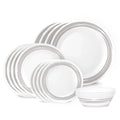 Corelle Dinnerware- Lightweight Brushed Silver 16-piece Dinnerware Set. Service for 4
