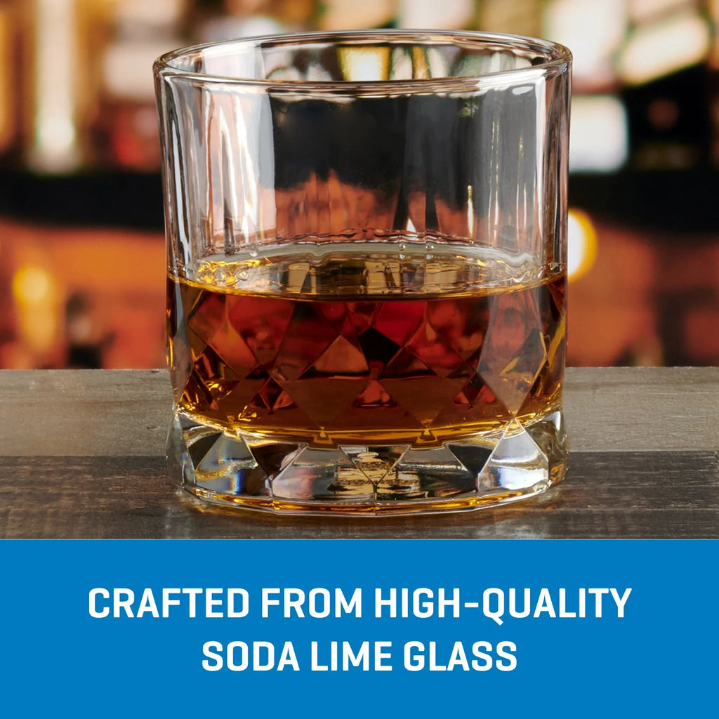 Corelle Dinnerware- Lightweight Cienna Rocks Glasses (4-Pieces). 12-ounce. dishwasher Safe