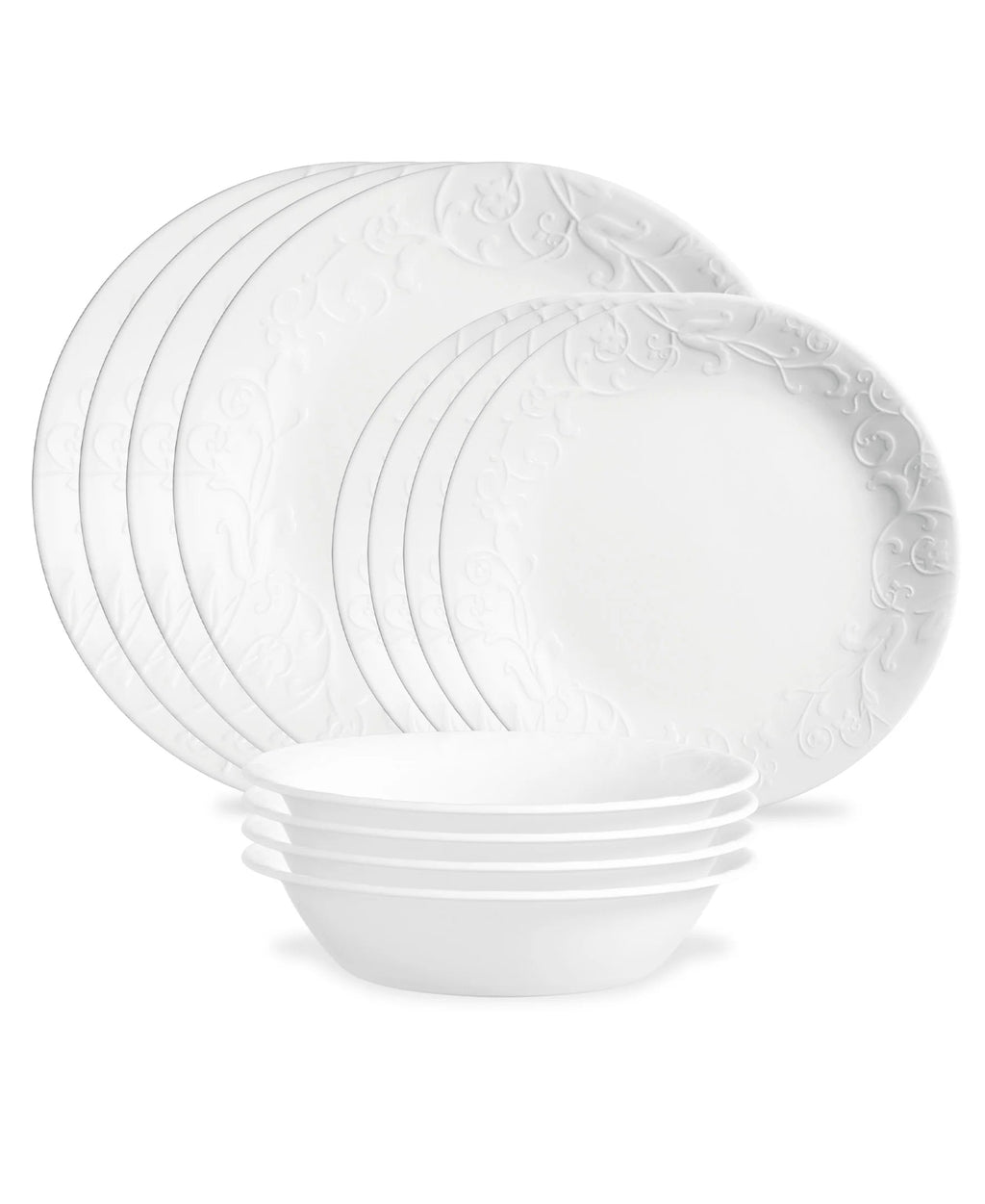 Corelle Dinnerware- Lightweight Bella Faenza 12-piece Dinnerware Set. Service for 4