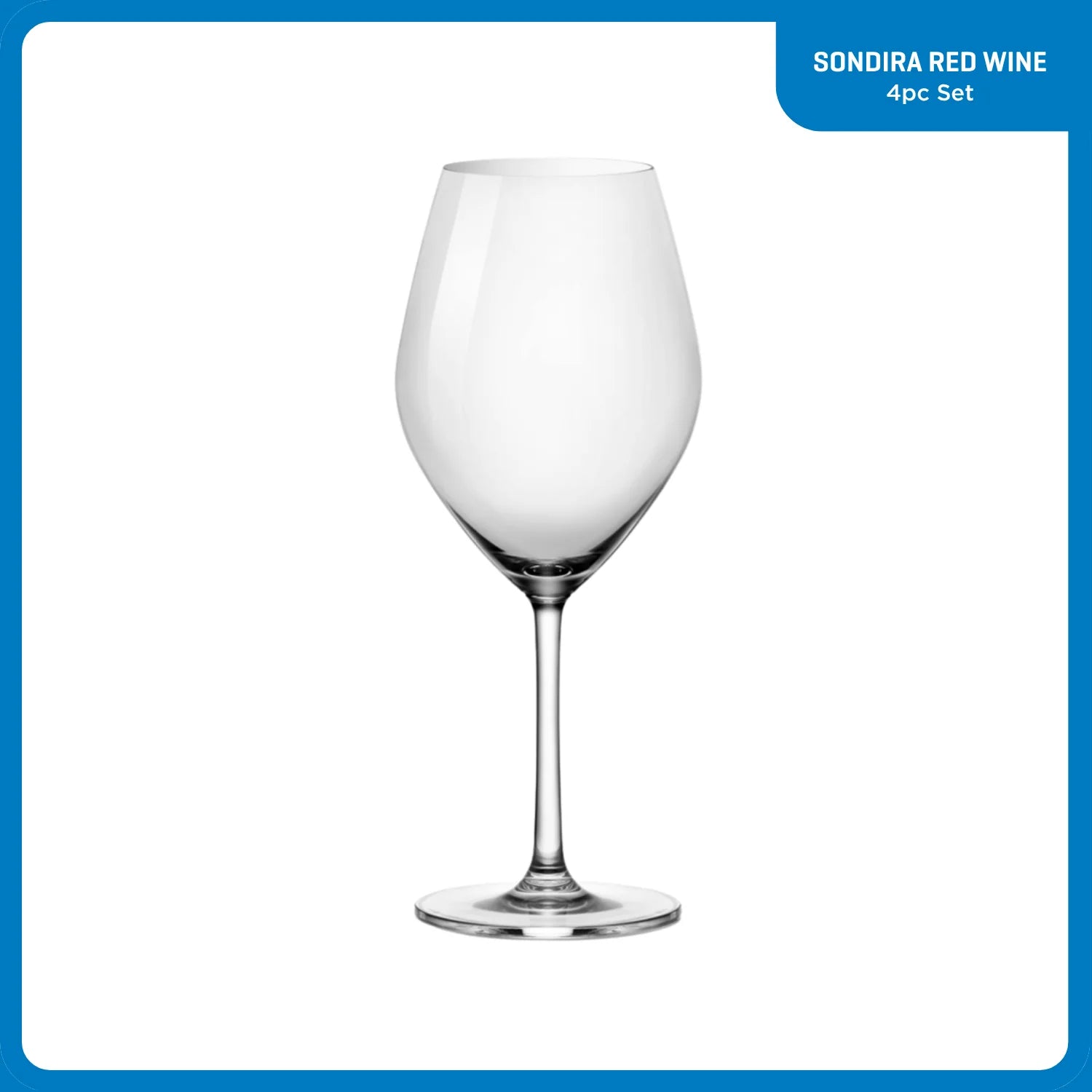 Corelle Dinnerware- Lightweight Sondria Red Wine Glasses (4-pieces). 20-ounce. Dishwasher Safe