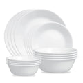 Corelle Dinnerware- Lightweight Winter Frost White 16-piece Mugless Dinnerware Set. Service for 4