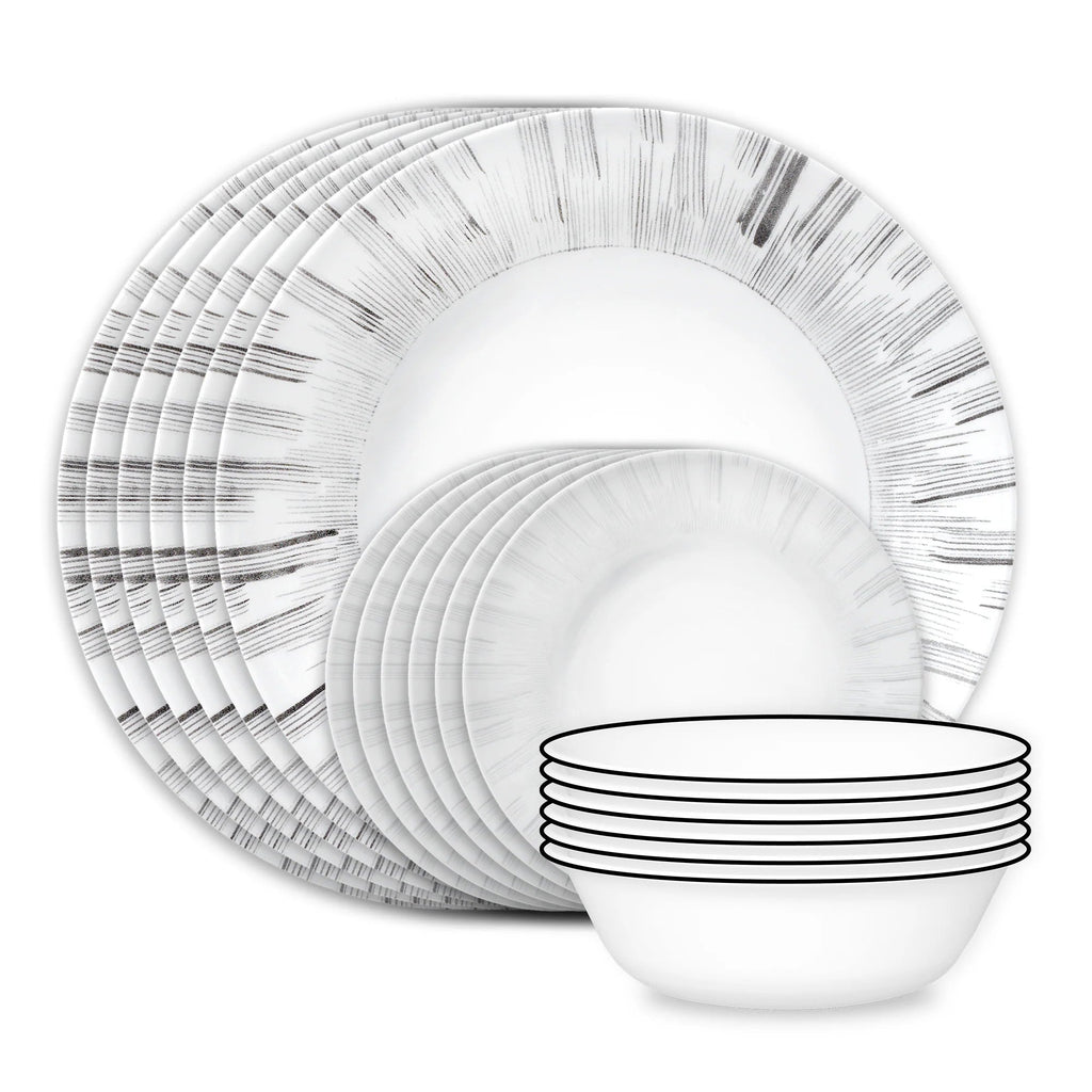 Corelle Dinnerware- Lightweight Arica 18-piece Dinnerware Set. Service for 6