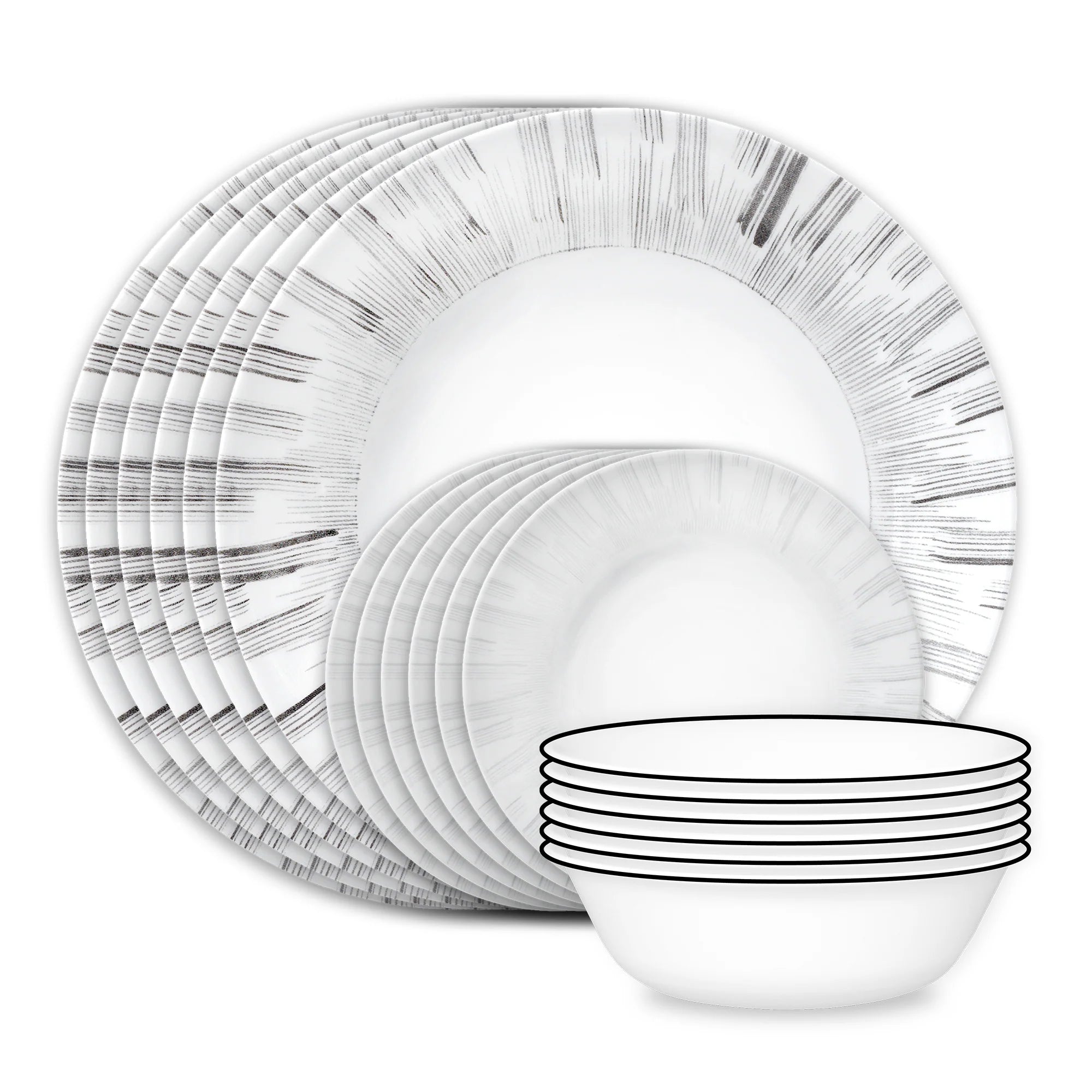 Corelle Dinnerware- Lightweight Arica 18-piece Dinnerware Set. Service for 6