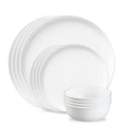 Corelle Dinnerware- Lightweight Modern Rounds 12pc Set. Service for 4