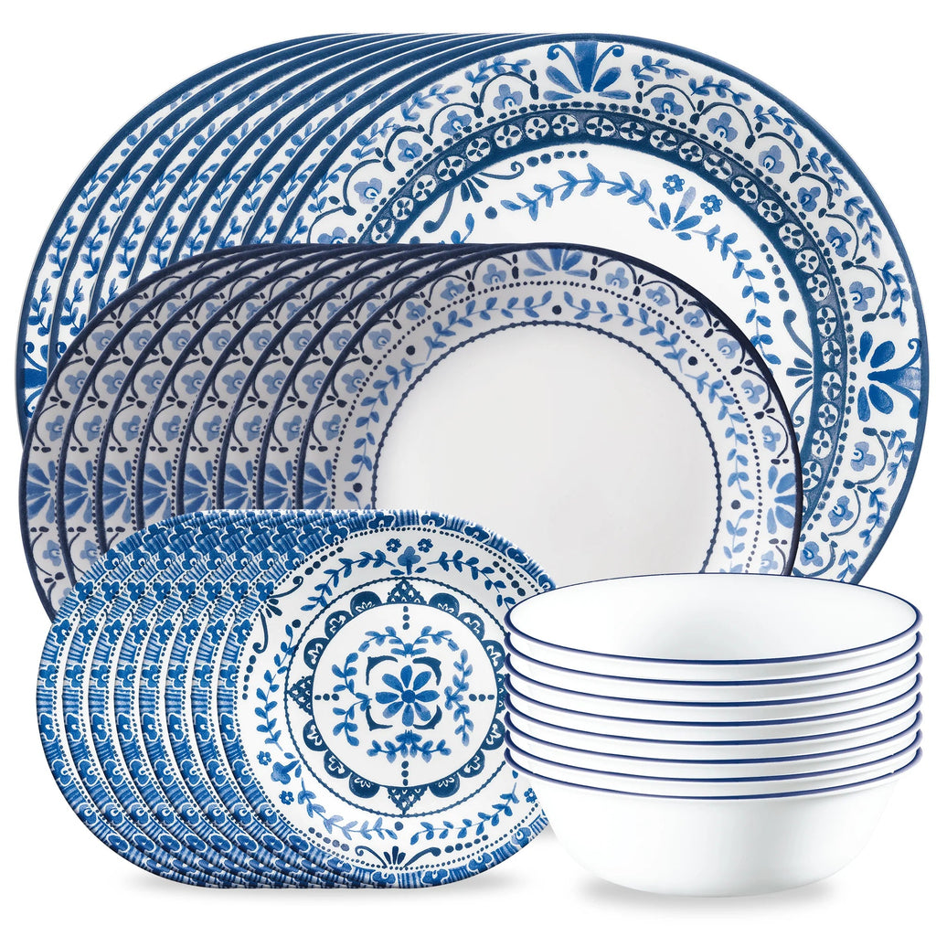 Corelle Dinnerware- Lightweight Portofino 32-piece Dinnerware Set. Service for 8