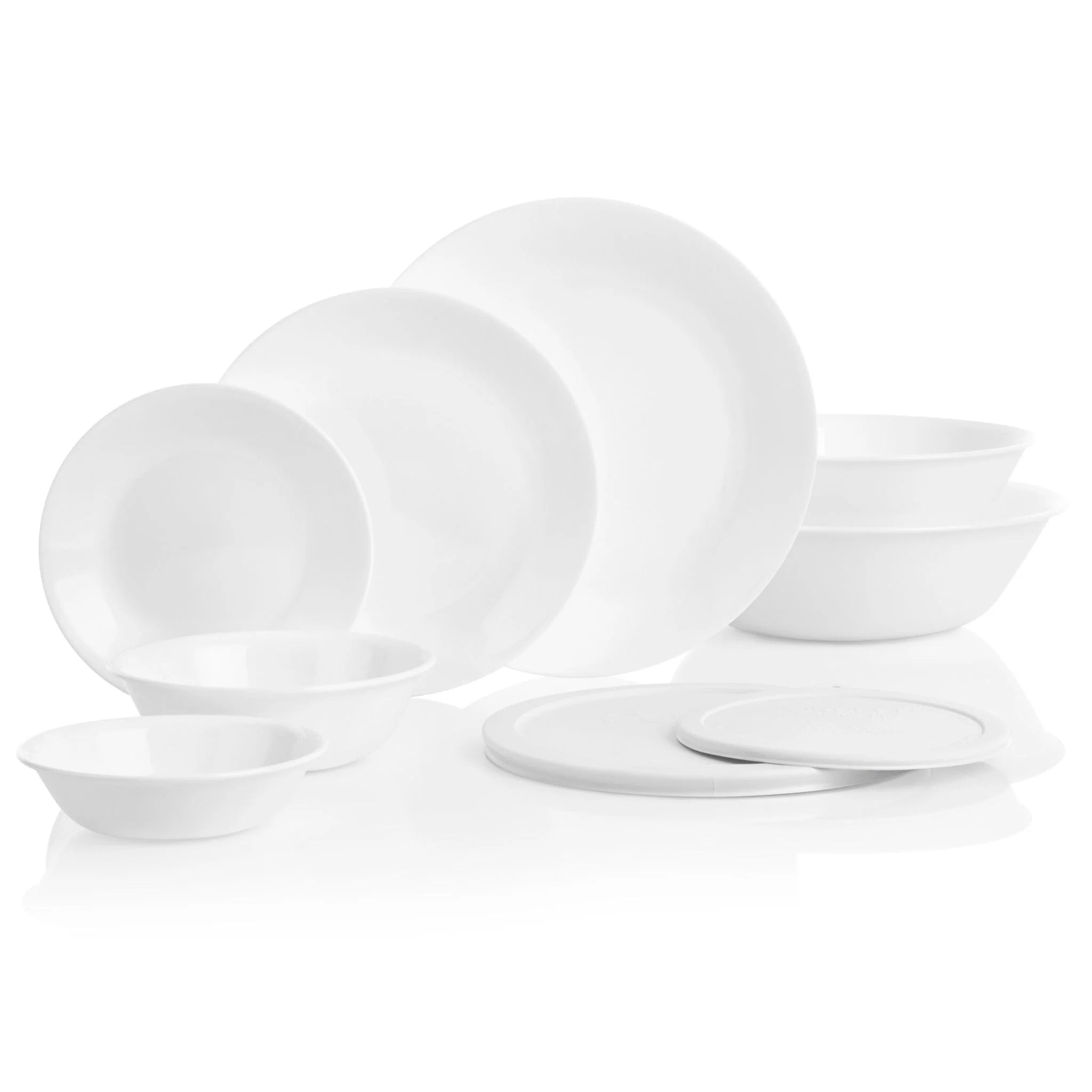 Corelle Dinnerware- Lightweight Winter Frost White 78-piece Dinnerware Set. Service for 12
