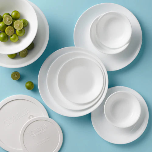 Corelle Dinnerware- Lightweight Winter Frost White 78-piece Dinnerware Set. Service for 12