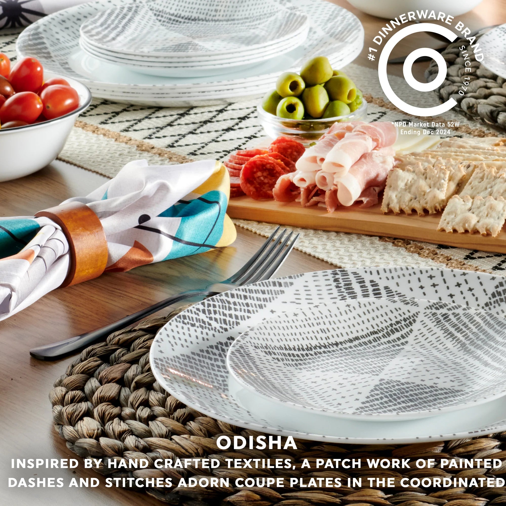 Corelle Dinnerware- Lightweight Odisha 18-piece Dinnerware Set. Service for 6